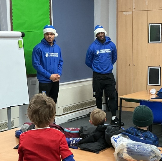 Colchester United Players Visit Little Waltham